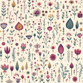 Bright Floral Pattern for Home Decor