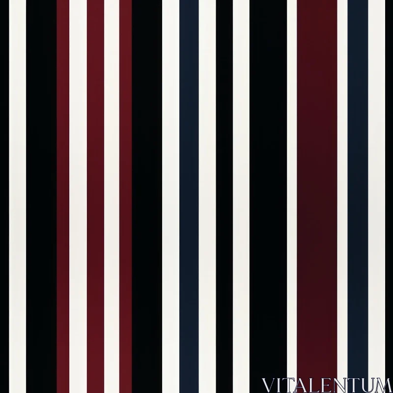 AI ART Classic Vertical Stripes Pattern in Dark Blue, Burgundy, and White