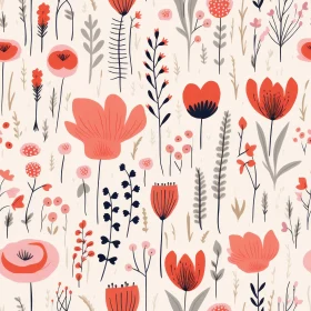 Elegant Floral Seamless Pattern for Fabric and Wallpaper