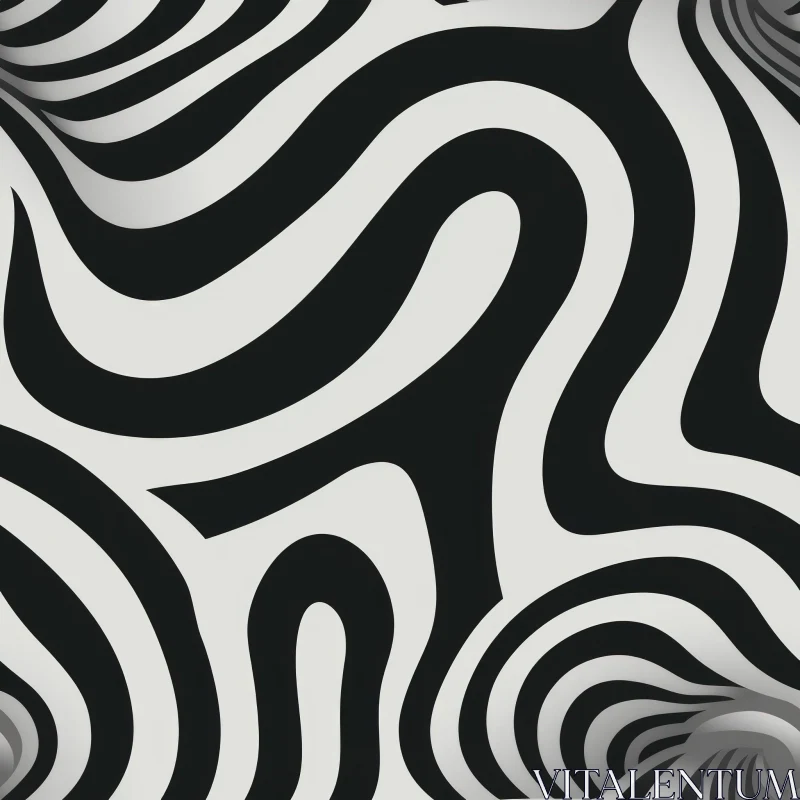 AI ART Monochrome Stripes Artwork