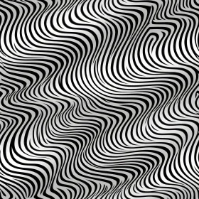 Monochrome Wavy Stripes Pattern - Vector Illustration