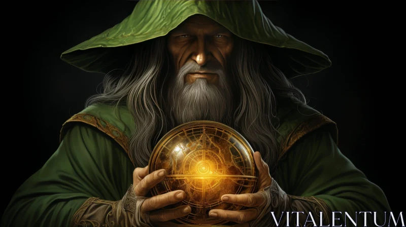 Enchanting Wizard Painting - Fantasy Art AI Image