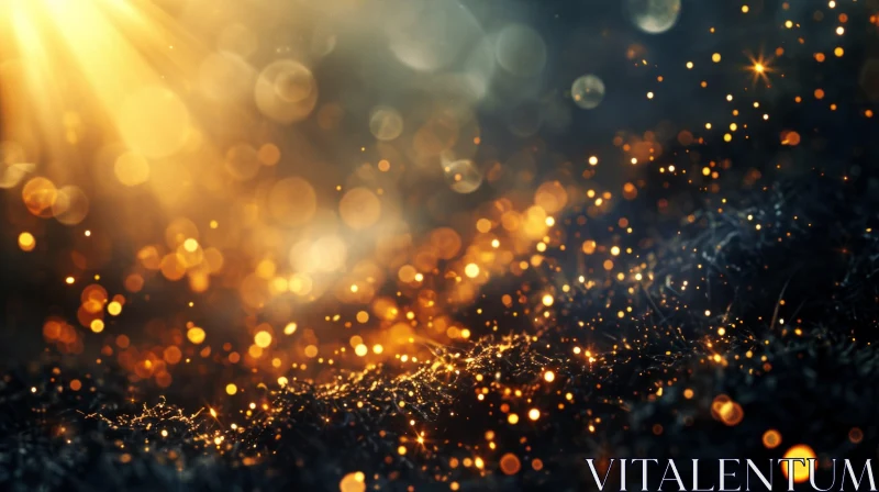 Golden Glitter Background - Festive and Glamorous AI Image