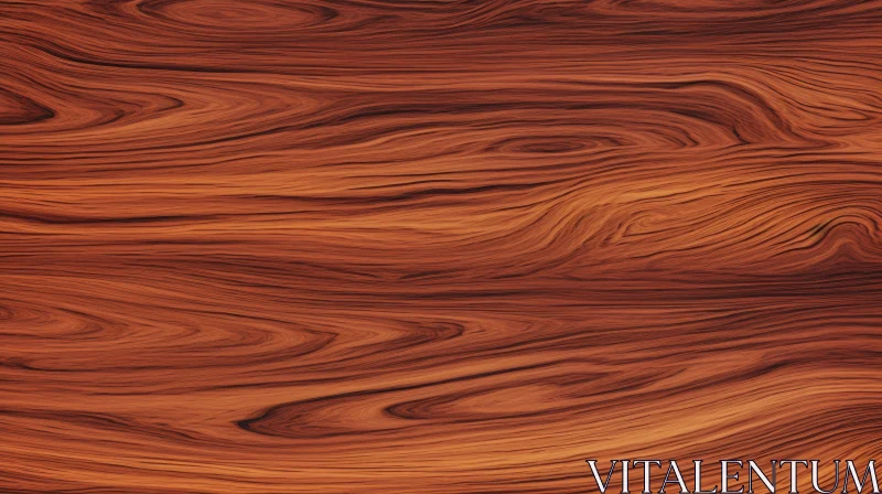 Luxurious Dark Brown Wooden Surface Close-up AI Image