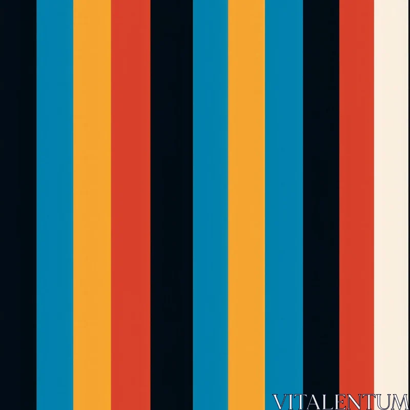 Retro Vertical Stripes Pattern - Background Design AI Image