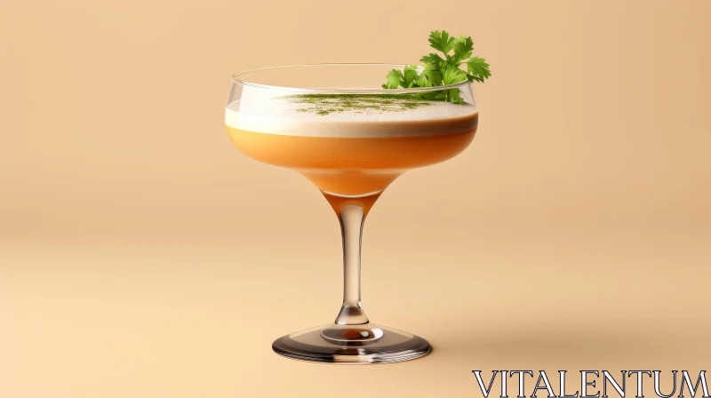 Tempting Orange Cocktail in Glass AI Image