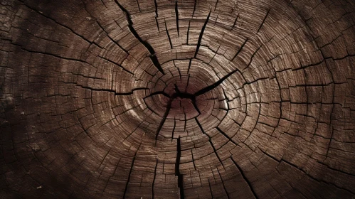 Brown Tree Stump Texture Close-Up