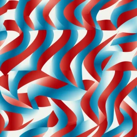 Red and Blue Stripes Seamless Pattern - Abstract Design