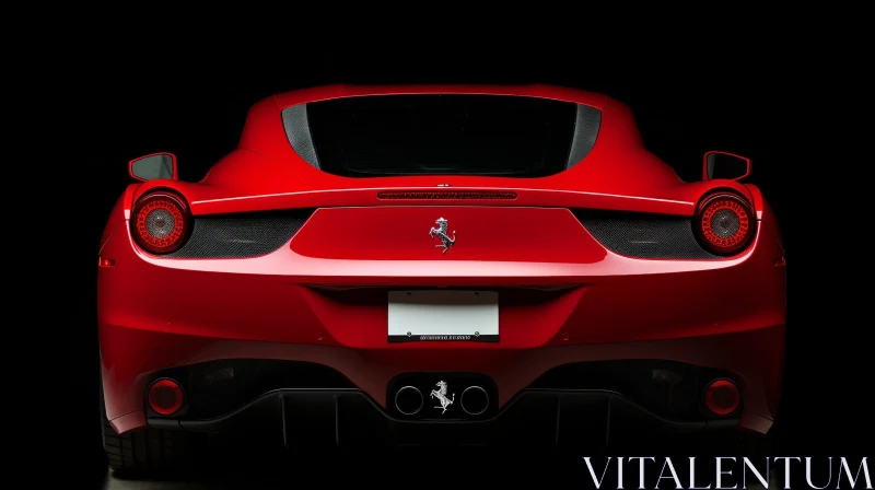 Red Ferrari 458 Italia Studio Shot AI Image