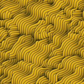Yellow and Gold Waves Seamless Pattern