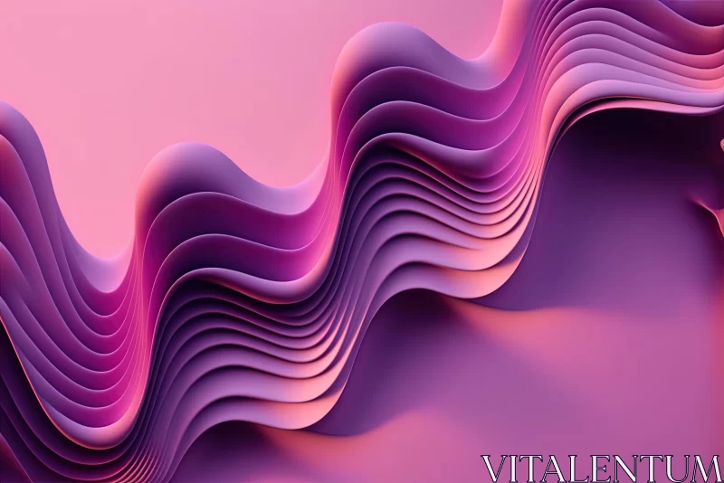 AI ART Captivating 3D Wave Background in Vibrant Pink | Abstract Art