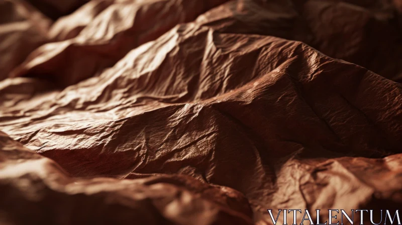Crumpled Brown Paper Bag - Textured Abstract Image AI Image