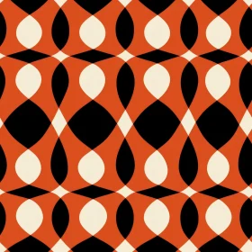 Mid-Century Modern Interlocking Ovals Pattern