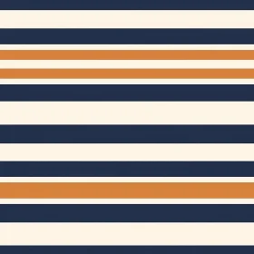 Navy Blue Cream Orange Stripes Pattern