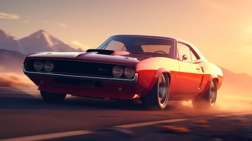 1970 Dodge Charger R/T Muscle Car Digital Painting
