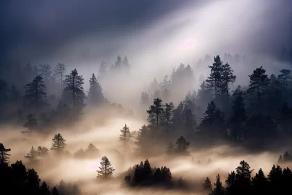 Enchanting Foggy Forest: Captivating Nature Photography