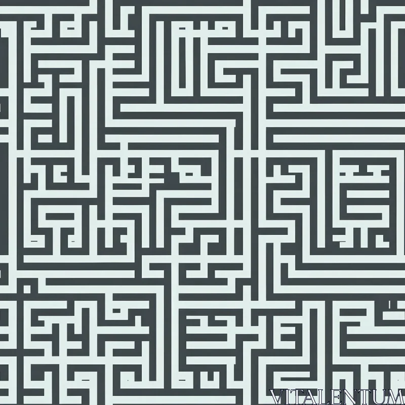 Intricate Geometric Pattern - Dark Gray and White AI Image