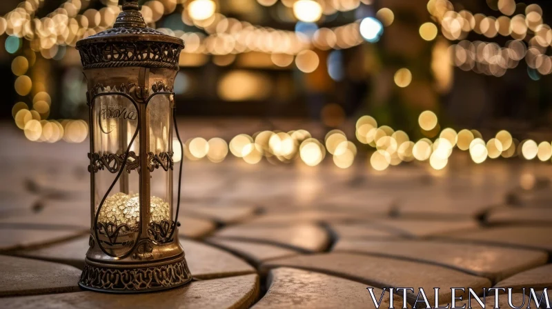Intricately Designed Lantern with Candle | Abstract Photography AI Image