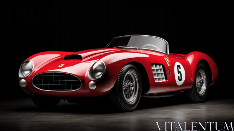 AI ART Red Sports Car: A Captivating Tribute to Classic Portraiture
