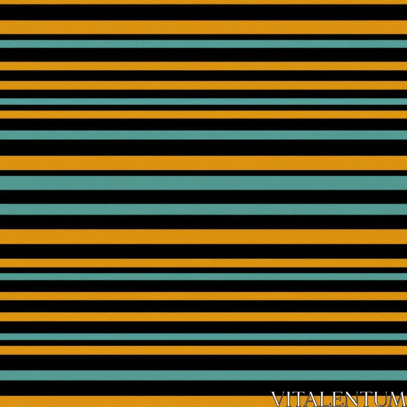 Simple Geometric Stripes Pattern in Black, Orange, and Blue AI Image