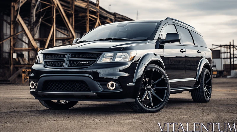 Stunning Black Rims for the 2019 Dodge Journey - A Baroque Elegance AI Image