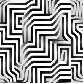 Intricate Black & White Geometric Pattern