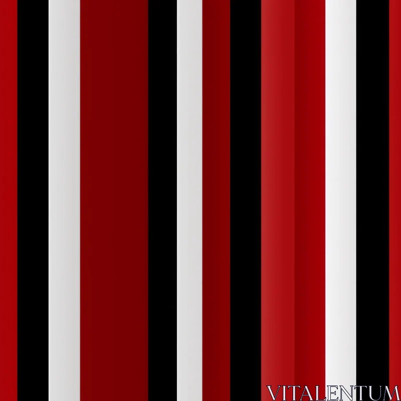 Modern Red Black White Stripes Pattern AI Image
