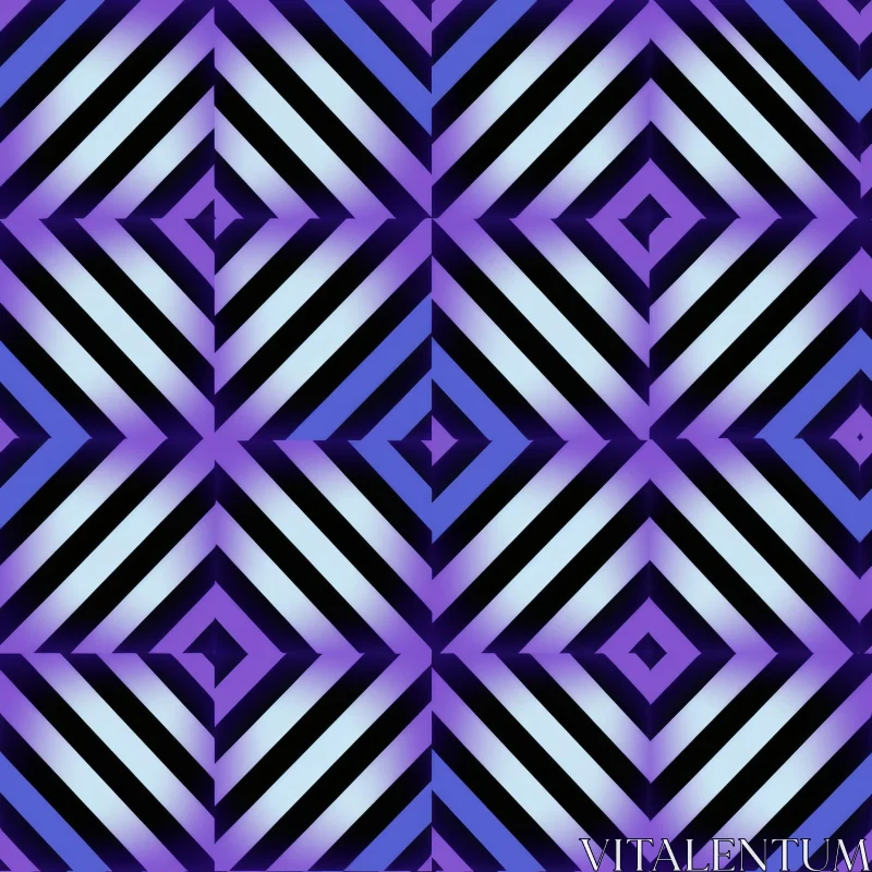 Blue and Purple Diamond Geometric Pattern AI Image