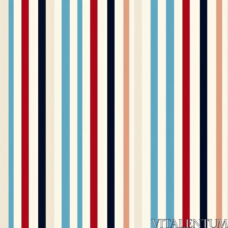 Classic Vertical Stripes Pattern in Various Colors AI Image
