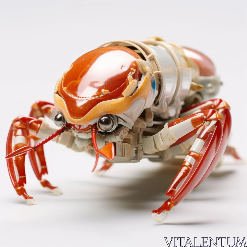 Intricate Robotic Crab Design with Earthy Tones AI Image