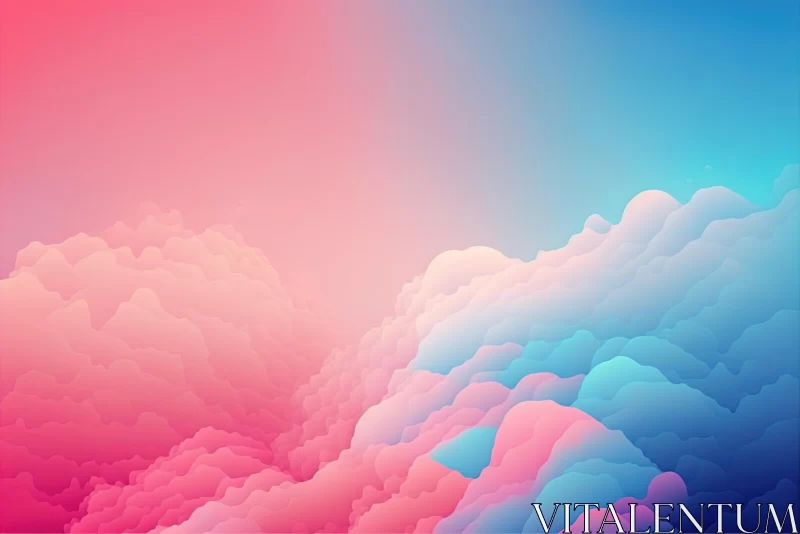 Colorful Abstract Cloud Design | Vibrant Background AI Image