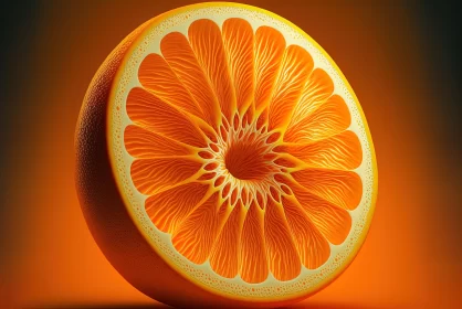 Colorful Orange Slice - Realistic and Hyper-Detailed Rendering