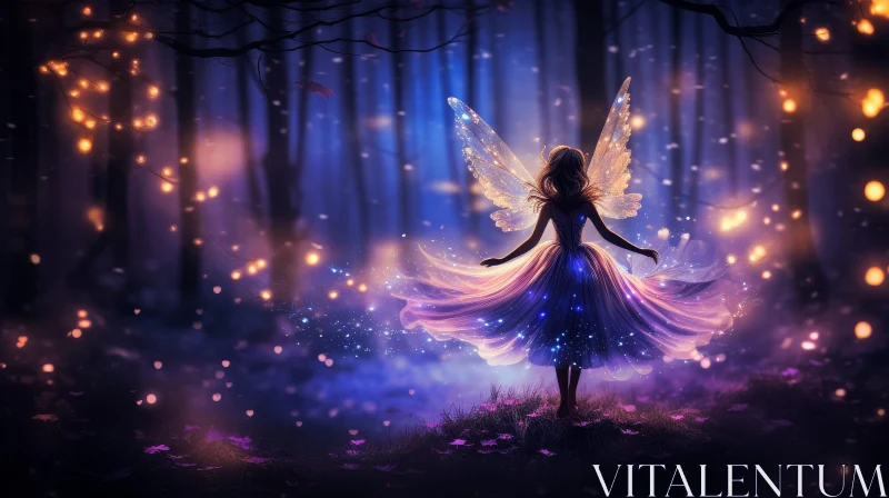 Enchanting Fairy in Forest Artwork AI Image
