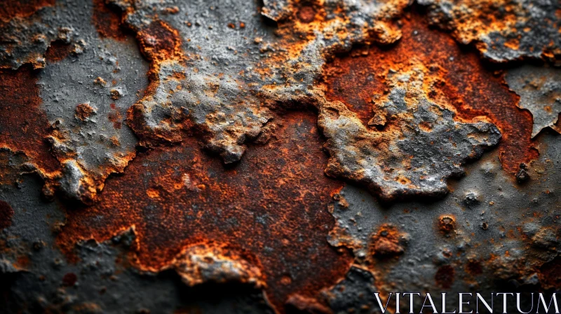 Rusty Metal Surface with Texture and Corrosion Effects AI Image