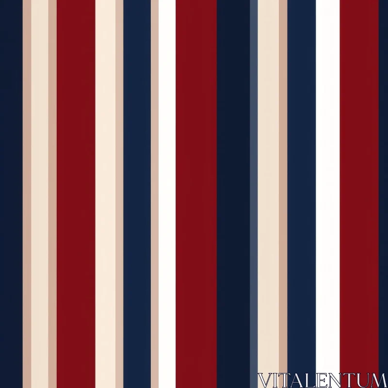 AI ART Classic Vertical Stripes Pattern in Red, White, and Blue
