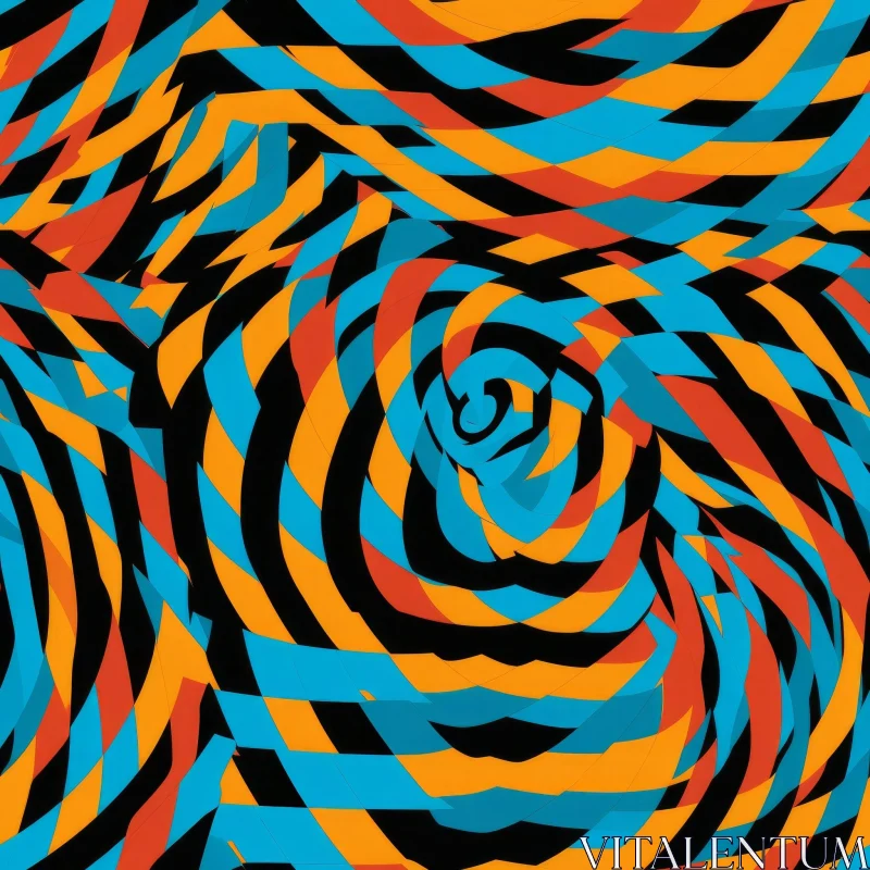 Colorful Spiral Abstract Background AI Image