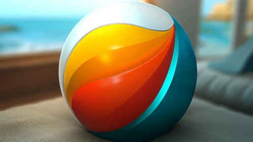 Gorgeous 3D Rendering of a Beach Ball | Captivating Abstract Art