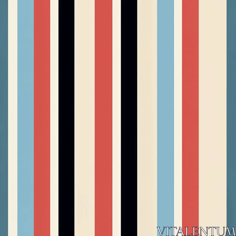 Retro Vertical Stripes Pattern for Home Decor AI Image