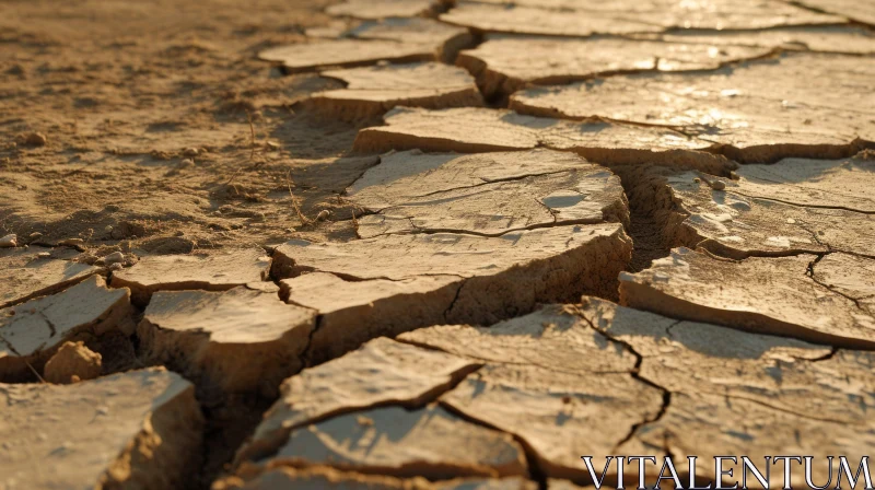 Cracked Earth: A Captivating Depiction of Drought AI Image