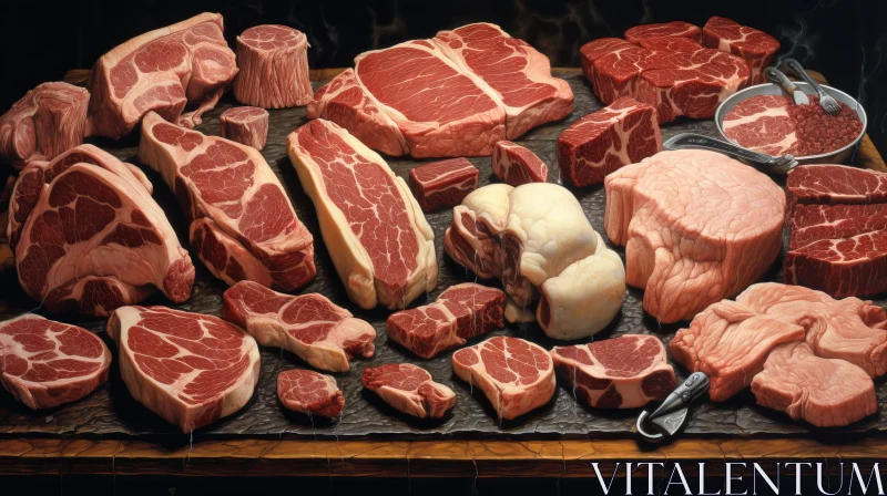 Delicious Beef Cuts Presentation AI Image