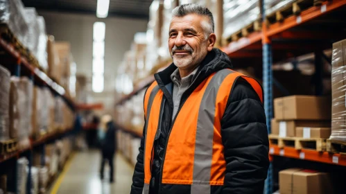 Friendly Warehouse Worker Portrait