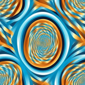 Blue and Orange Spiral Pattern