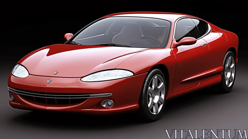 Captivating 3D Render of a Red Sports Car | Delicate Shading | Kodak Colorplus AI Image