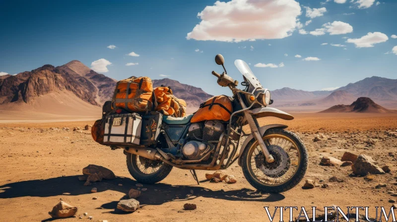 Desert Adventure: BMW R1200GS Motorcycle Exploration AI Image