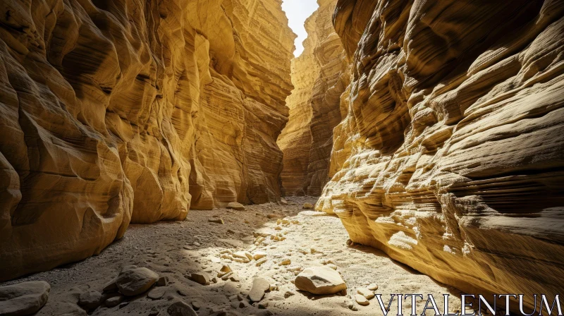 Enchanting Sunlit Canyon: A Nature Wonder AI Image