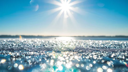 Glistening Beauty: Capturing the Sparkling Surface of a Frozen Lake