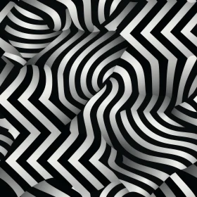 Psychedelic Black and White Striped Pattern
