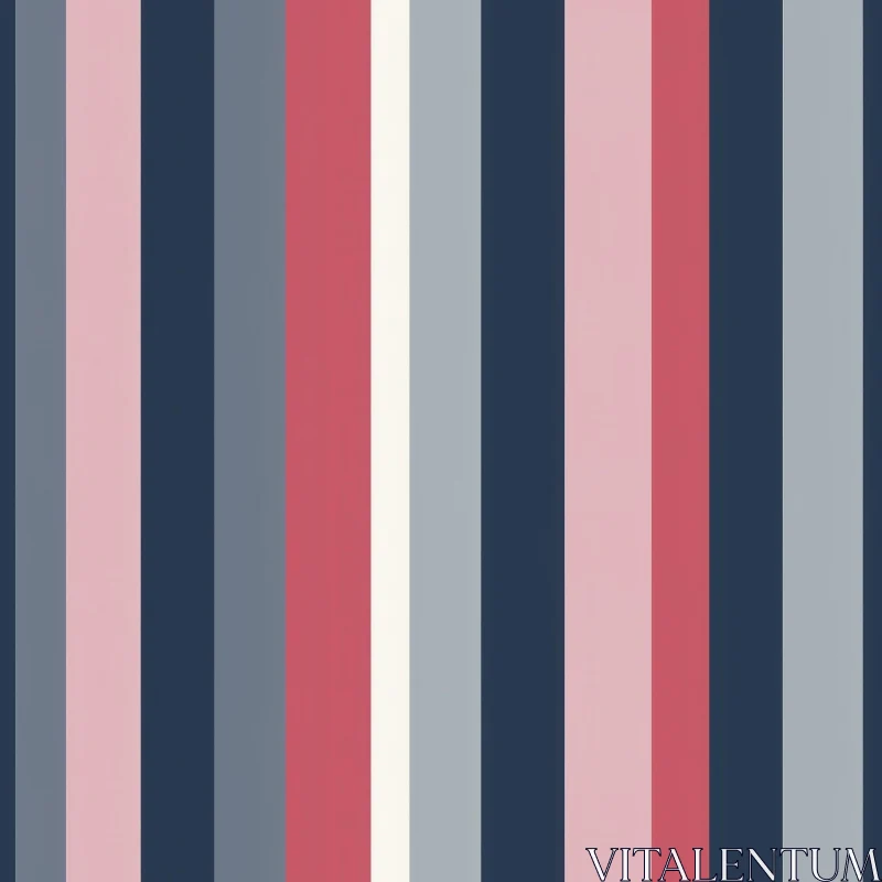 Tranquil Blue, Pink, and Cream Striped Pattern AI Image