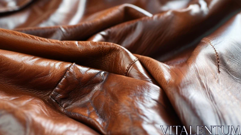 Brown Genuine Leather Close-Up | Luxury and Quality AI Image