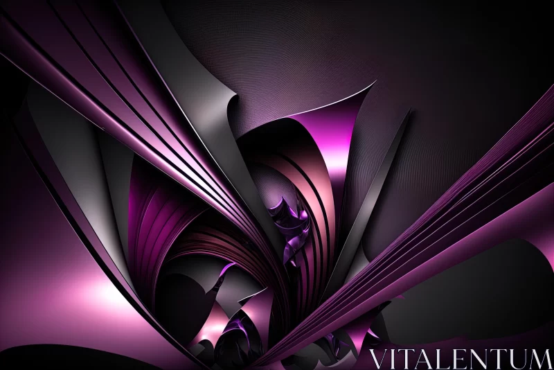 Captivating Purple Abstract Artwork | Sculptural Expression AI Image